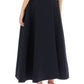 Valentino garavani midi skirt in crepe couture with v gold detailing