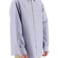 Valentino garavani technical cotton shirt with striped motif