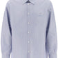 Valentino garavani technical cotton shirt with striped motif