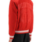 Valentino garavani satin bomber jacket with maison valentino print