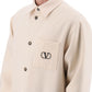 Valentino garavani padded overshirt with vlogo signature patch