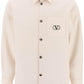 Valentino garavani padded overshirt with vlogo signature patch