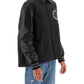 Valentino garavani varsity jacket with leather sleeves