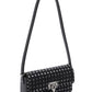 Valentino garavani rockstud23 east-west leather shoulder bag with studs and rhinestones