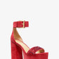 Tara Embellished Suede Platform Sandal
