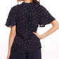 Delani Top In Sapphire Dots