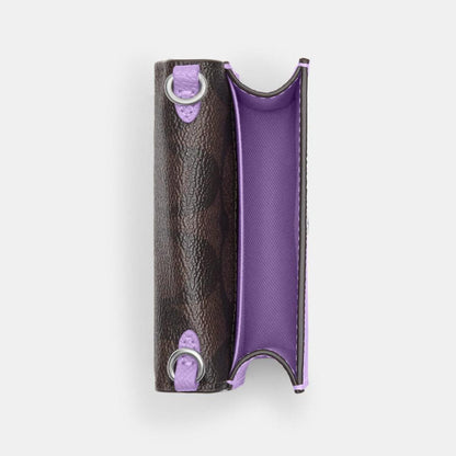 Coach Outlet Mini Wallet On A Chain With Signature Canvas Interior