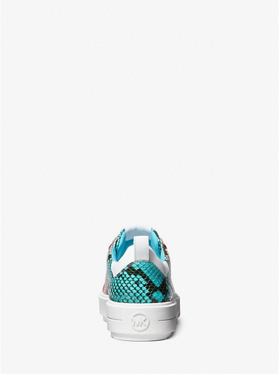Emmett Python Embossed Leather Sneaker
