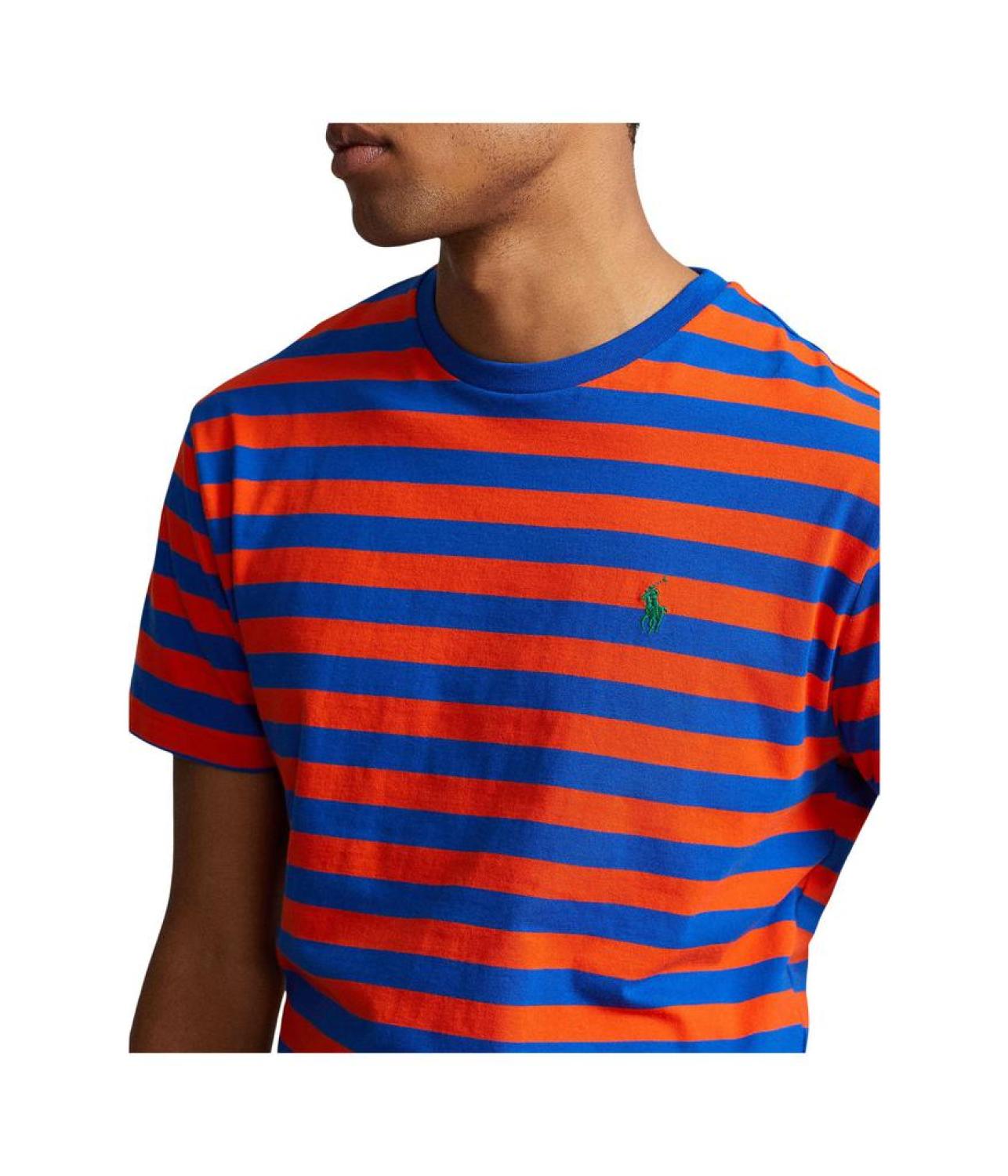 Short Sleeve Striped Crew Neck T-Shirt