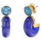 Seeing Stripes Stud Hoops Earrings