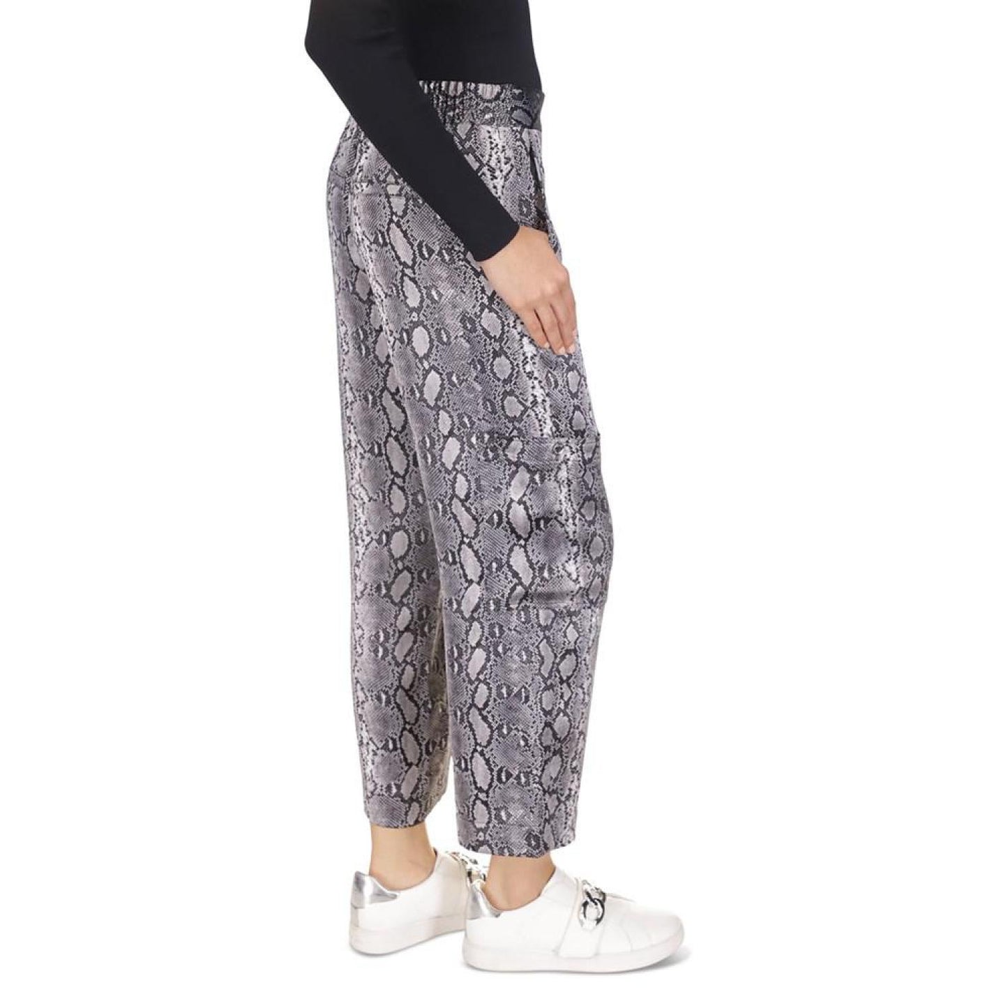 Women's Adder Printed Cropped Cargo Pants, Regular & Petite