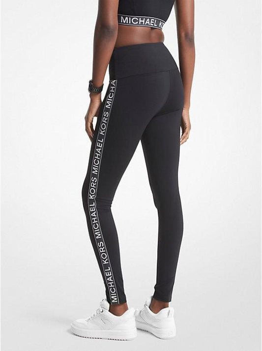 Stretch Nylon Logo Tape Leggings