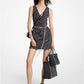 Status Print Stretch Twill Mini Dress