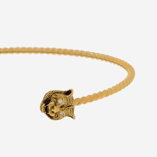 Gucci Le Marche Des Merveilles 18K Yellow Gold, Diamond Cuff Bracelet YBA526320001018