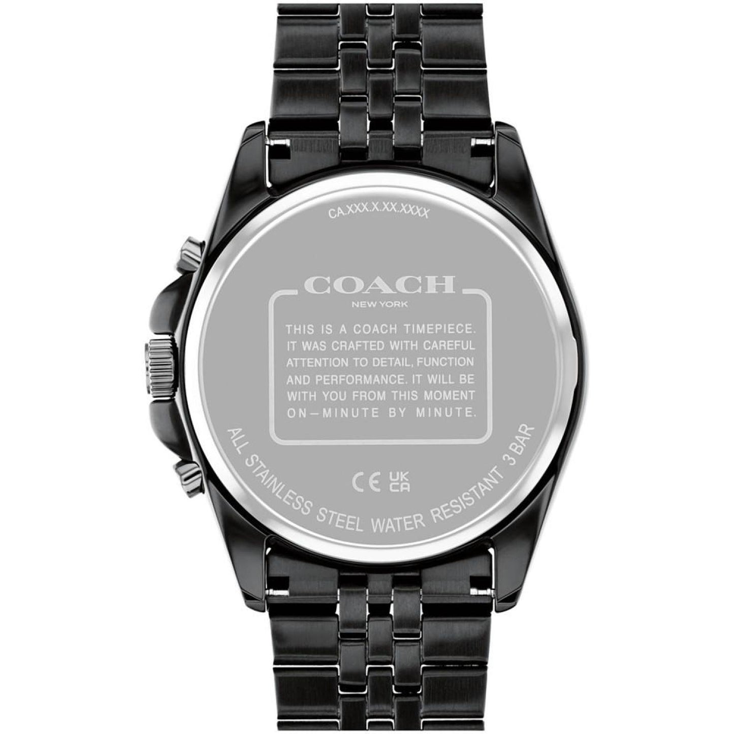 Men's Greyson Black Stainless Steel Bracelet Watch 43mm