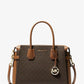 Mercer Medium Logo and Leather Belted Satchel