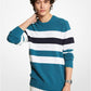 Striped Cotton Blend Sweater