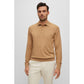 Polo-collar sweater in wool, silk and cashmere