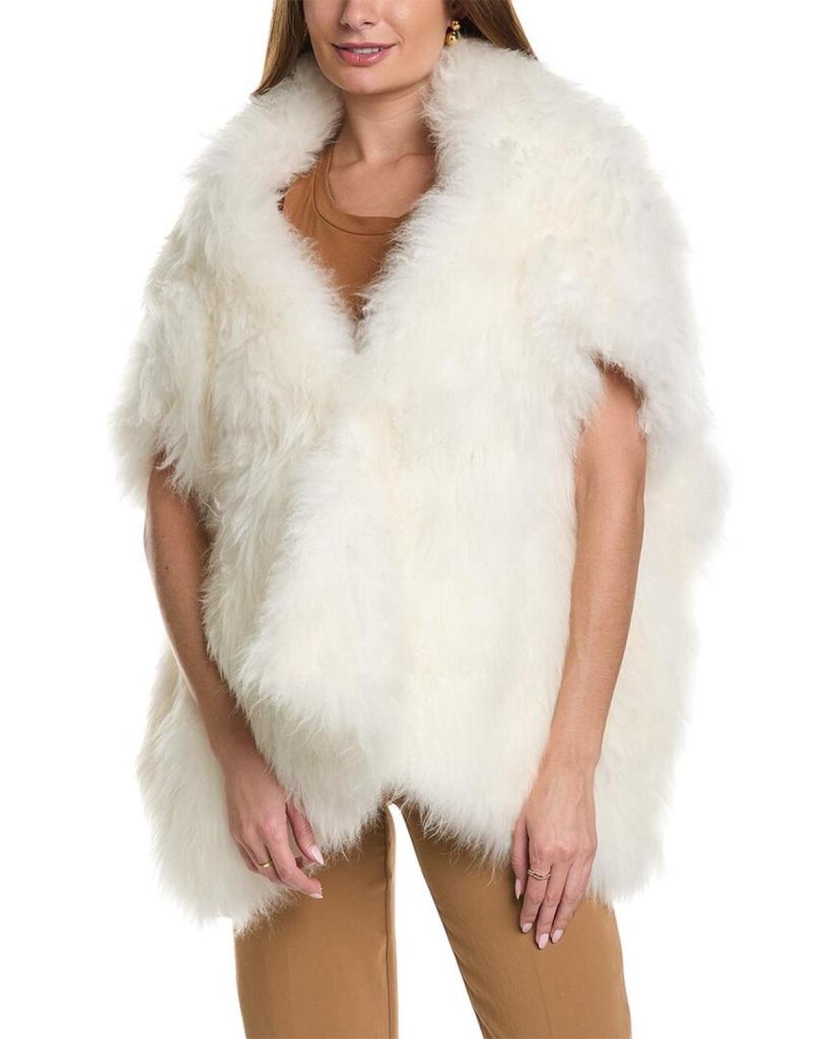 Michael Kors Collection Shearling Wrap Vest