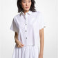 Stretch Organic Cotton Poplin Cropped Shirt
