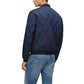 Men's Logo-Badge Quilted Bomber Jacket