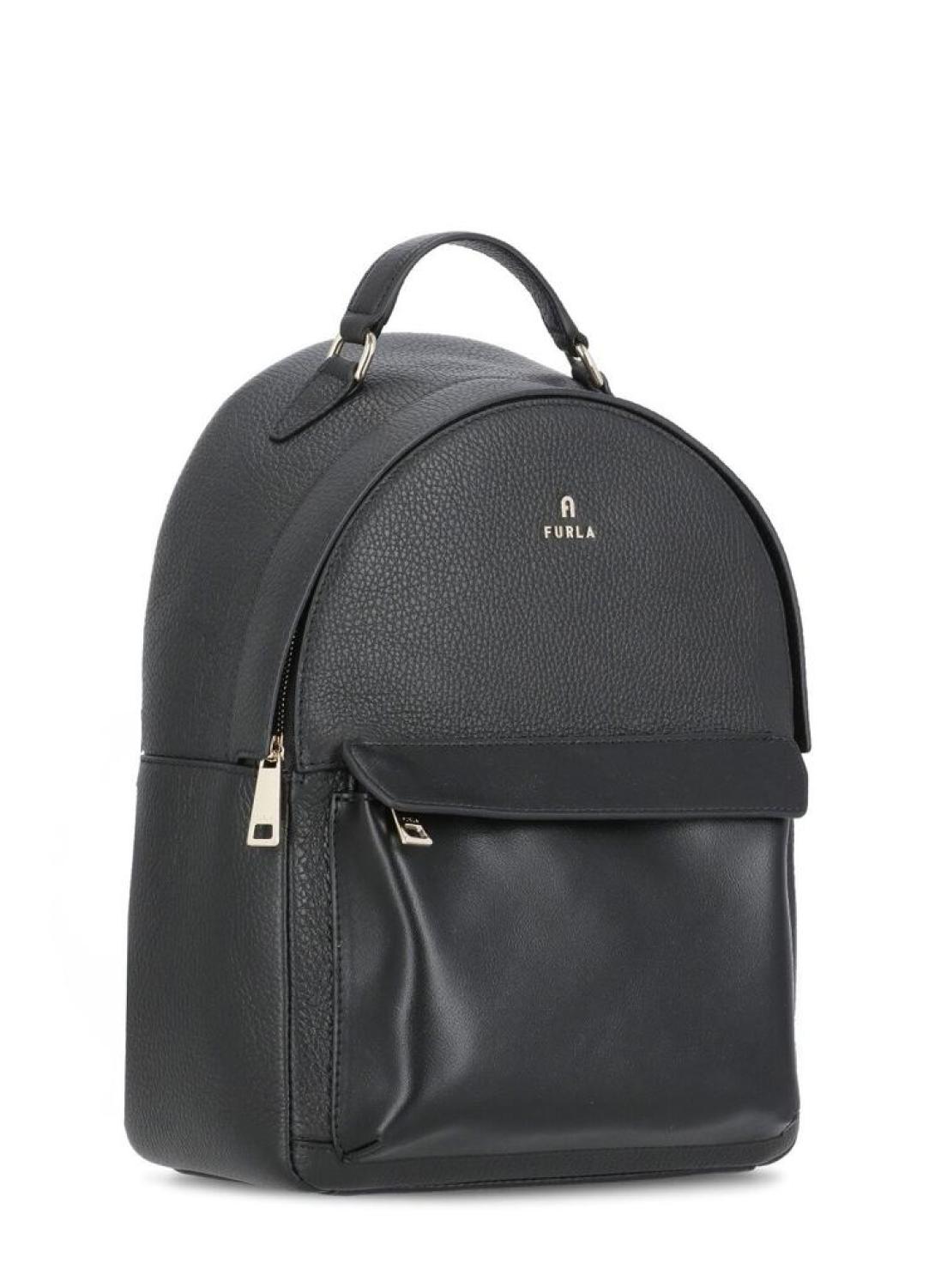 Furla Logo Lettering Zip-Up Backpack