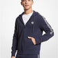 Logo Tape Cotton Blend Zip-Up Hoodie