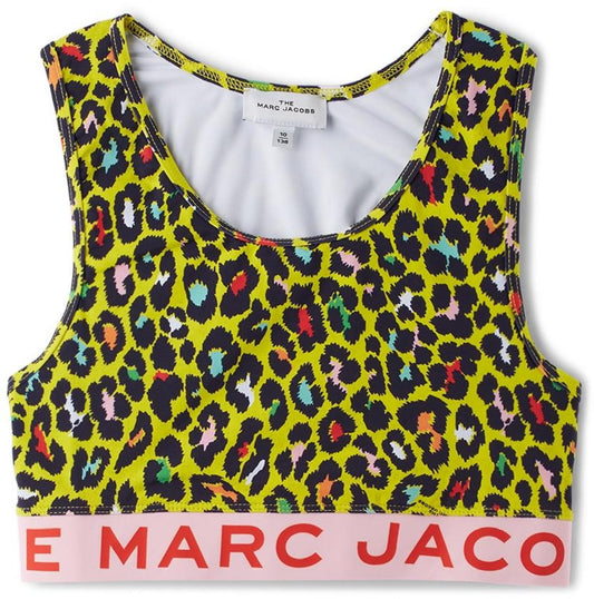 Kids Yellow Cheetah Sport Bra