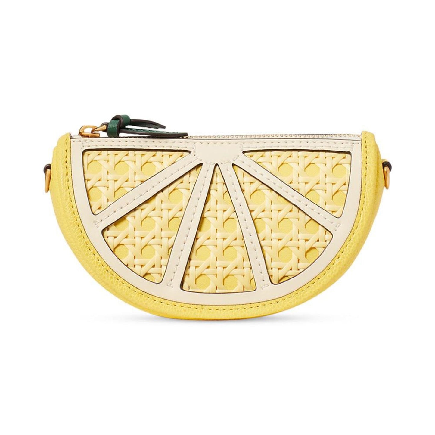 Lemon Drop Embellished Leather Chain Coin Purse