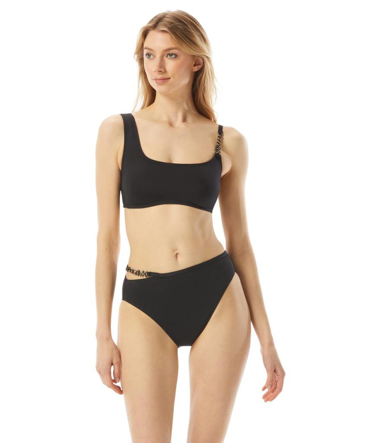 Signature Solids Logo Chain Bikini Top