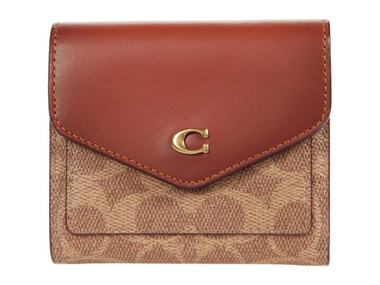 Color-Block Coated Canvas Signature Wyn Small Wallet