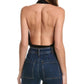 Michael Kors Collection Cross Halter Bodysuit
