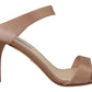 Prada Leather Sandals Stiletto Heels Open Toe Women's Shoes
