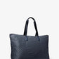 Jet Set Travel Large Signature Logo Print Woven Tote Bag