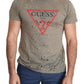 Guess  Cotton Stretch Logo Print Men Casual Perforated Men's T-shirt