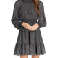 Womens Chiffon Foiled Mini Dress