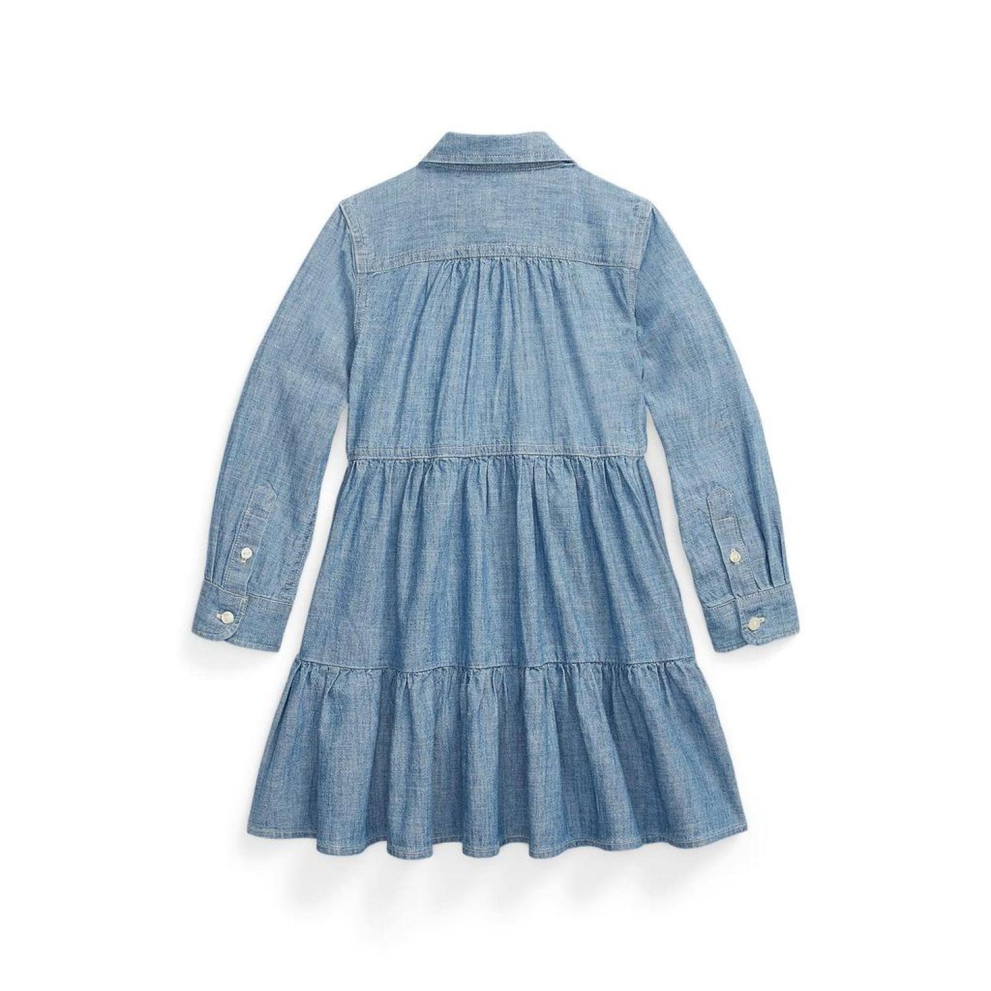 Tiered Chambray Shirtdress (Little Kids)