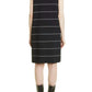 Serio Knit Stripe Dress In Navy/white