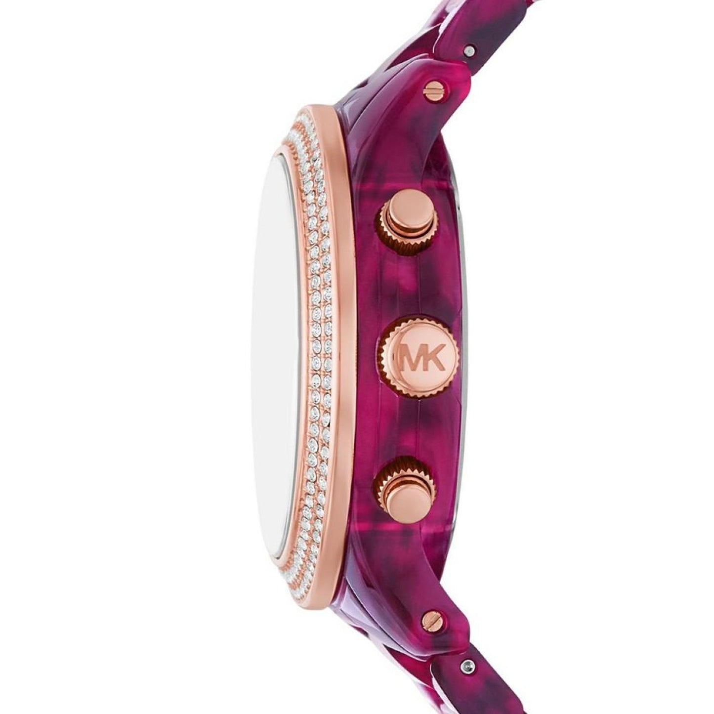 Women's Runway Quartz Chronograph Fuchsia Acetate Watch 38mm