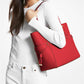 Voyager Small Saffiano Leather Tote Bag