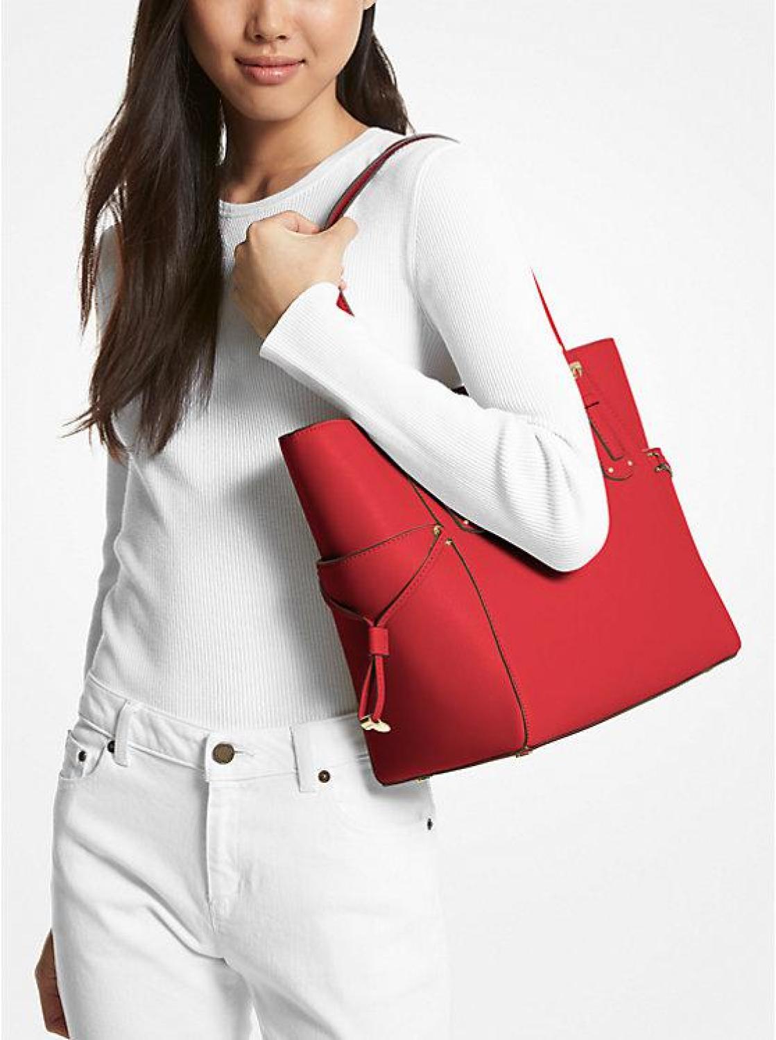 Voyager Small Saffiano Leather Tote Bag
