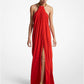 Crepe Jersey Necklace Gown