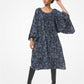 Paisley Silk Crepe de Chine Smock Dress
