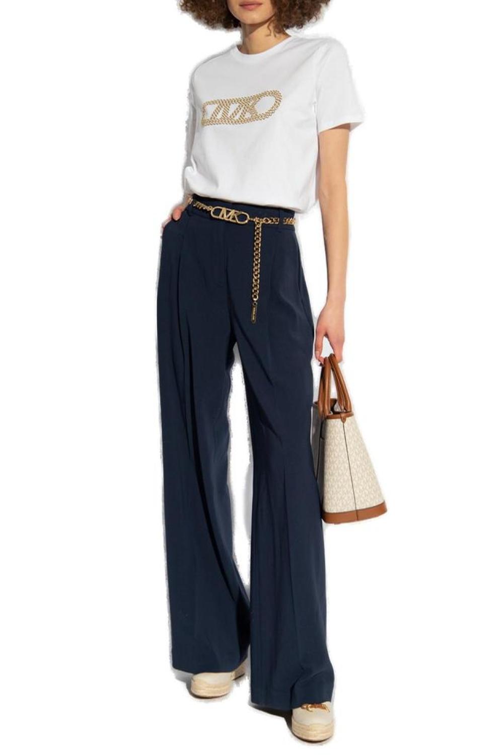 Michael Michael Kors Logo-Embellished Crewneck T-Shirt