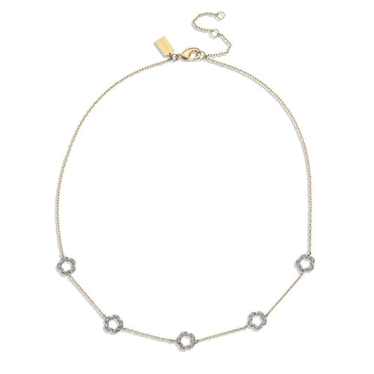 Faux Stone Signature Pave Tea Rose Necklace