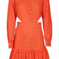 Michael Kors Cut-Out Crewneck Long-Sleeved Dress