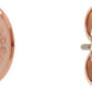 Rose Gold 'The Medallion Studs' Earrings