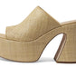 Bobi Straw Platform Sandal