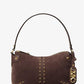 Astor Large Studded Suede Shoulder Bag