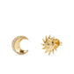 Sun and Moon Studs